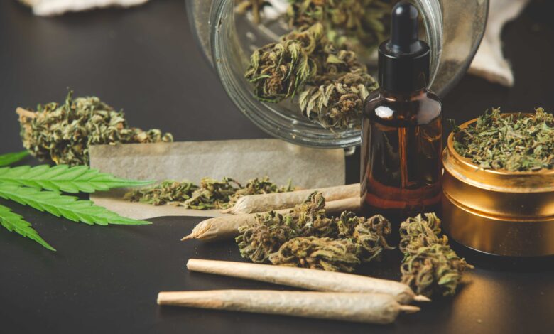 marijuana buds with marijuana joints cannabis oil min 1 scaled